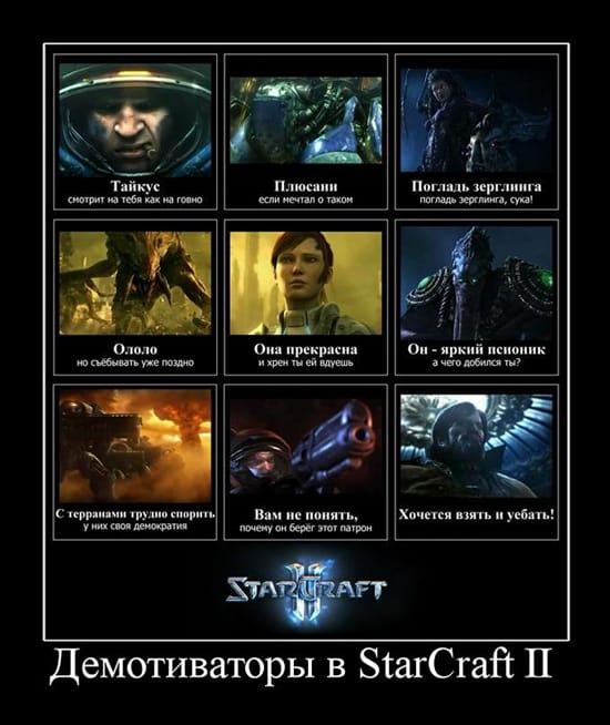 Демотиваторы на тему Starcraft 2